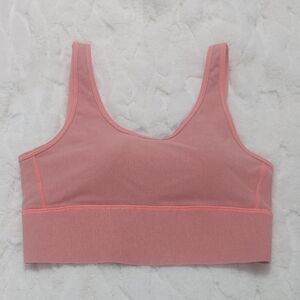Under Armour Pink Grey Seamless Sports Bra with Wide Straps And Foam Cups (S)